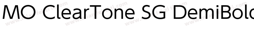 MO ClearTone SG DemiBold字体转换